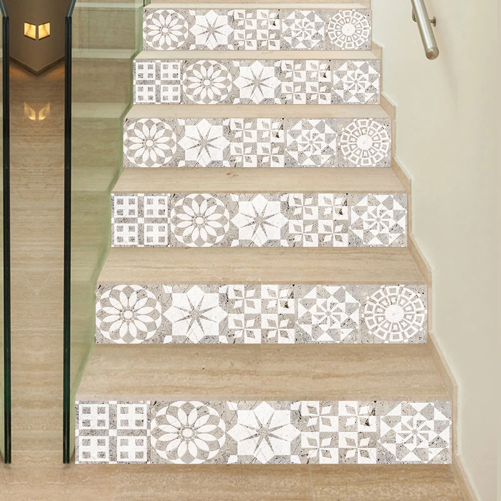 Home Bathroom Floor Tiles - Matte Simulation Tile Floor Sticker Home