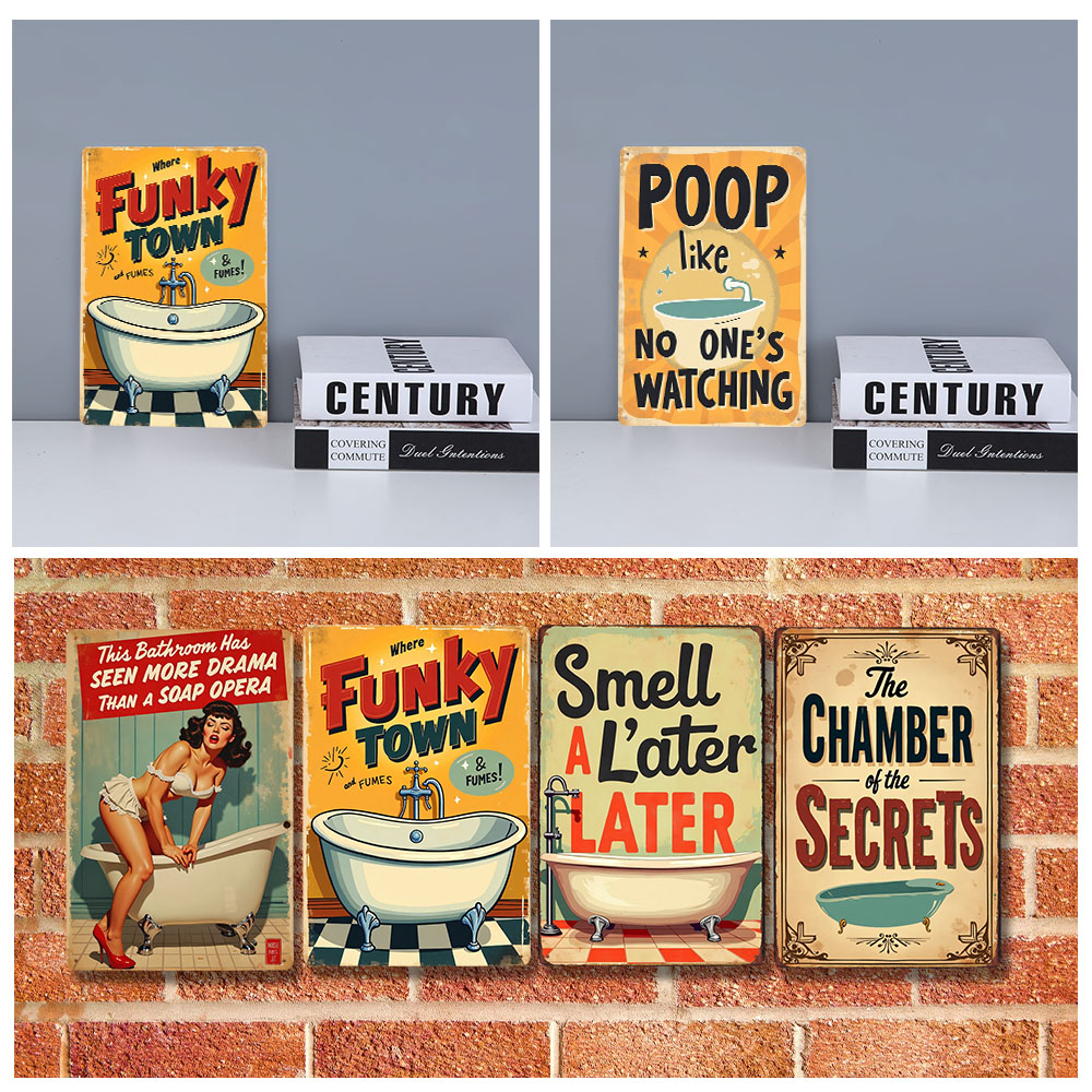 Funny Bathroom Rules Vintage M - Home Decor Bathroom Ideas review and price