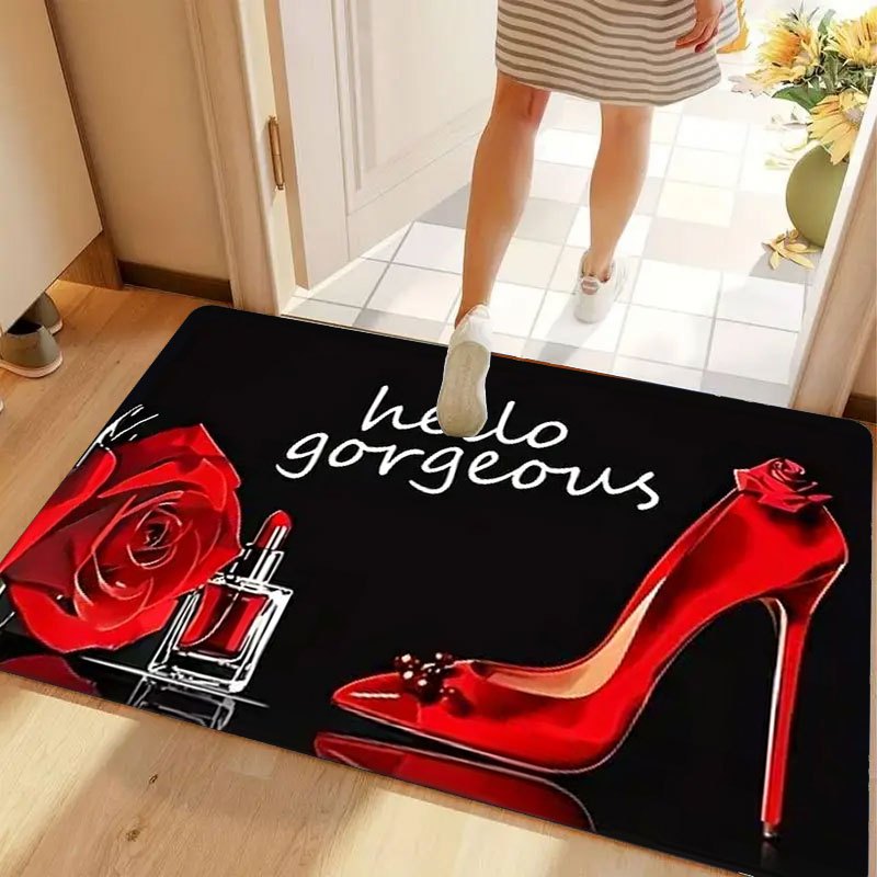 Hello Gorgeous Doormat Red Hig - Home Made Bathroom Vanity review and price