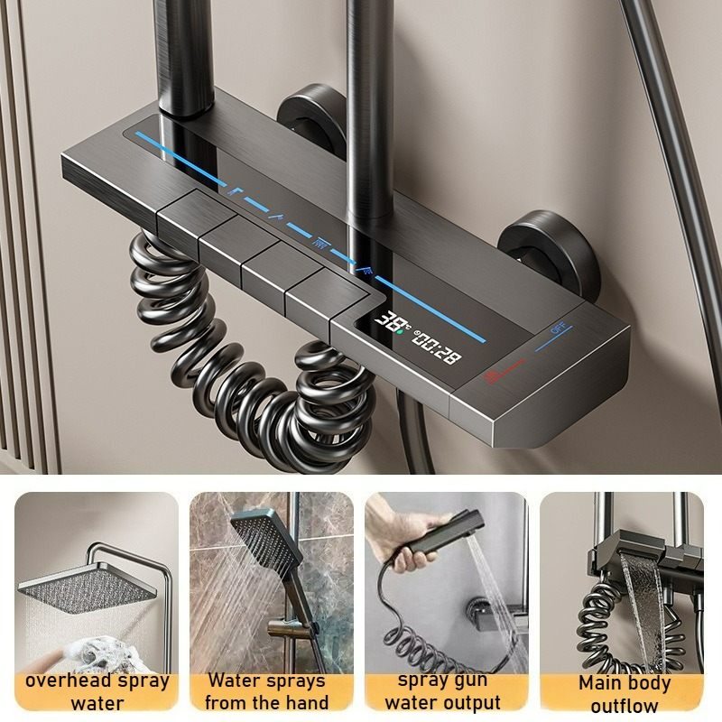LED Digital Display Shower Set - Home Bathroom Faucets review and price