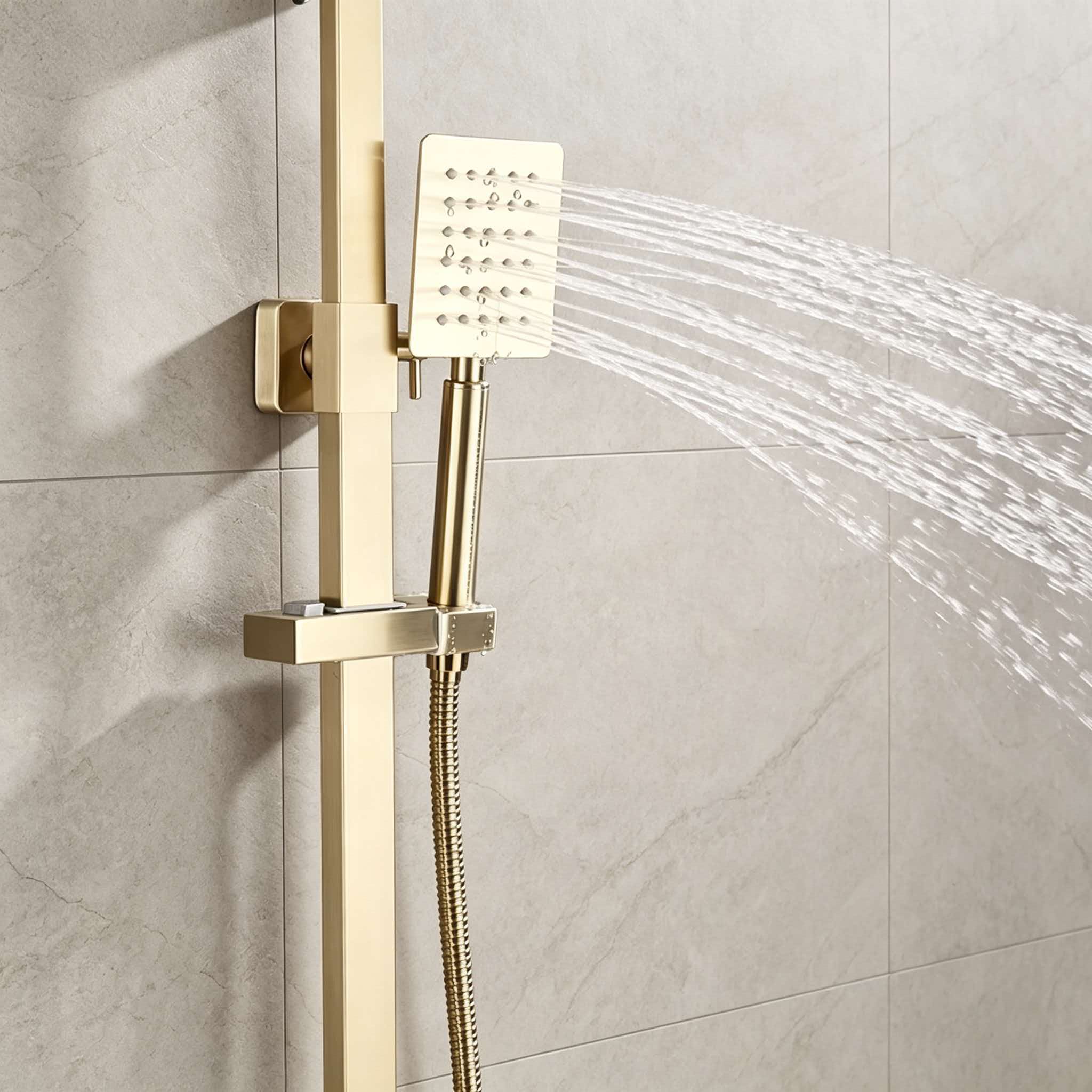 Gold shower set stainless stee - Home Bathroom Faucets review and price