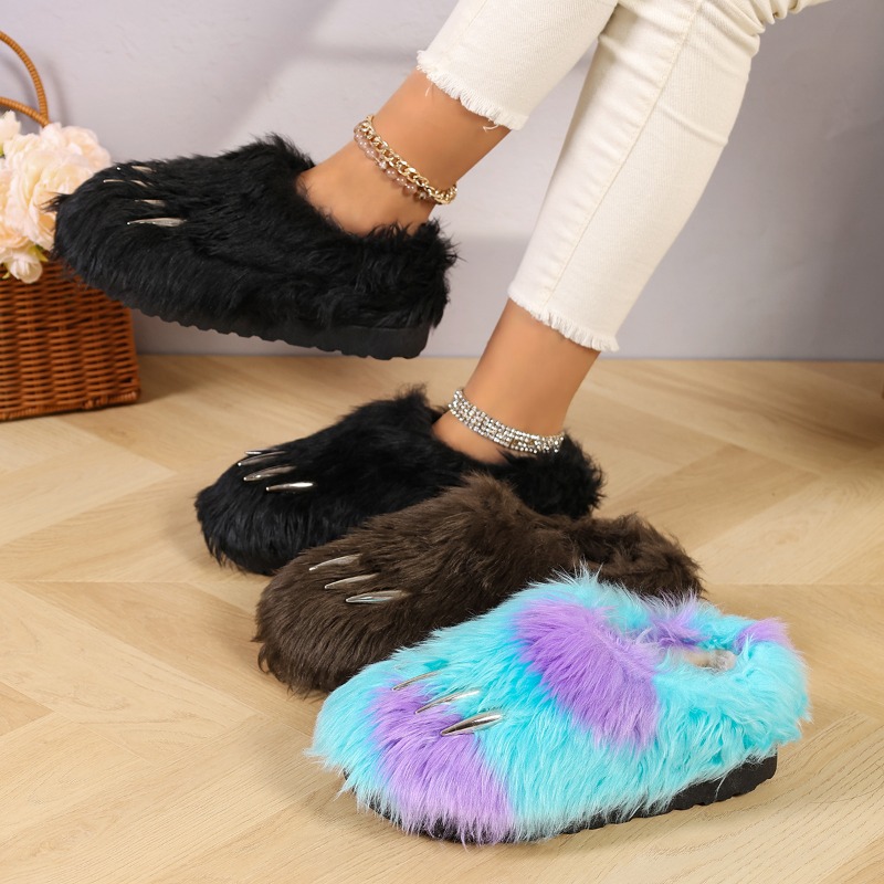 Trendy Animal Claw Plush Slipp - Home Outside Bathroom review and price