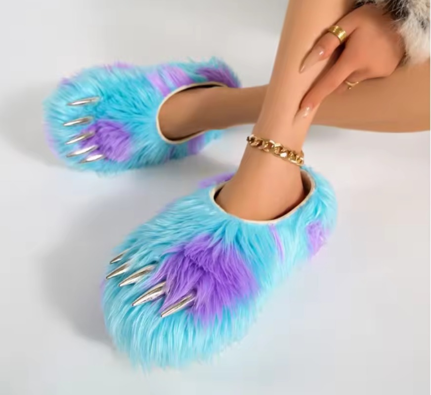 Trendy Animal Claw Plush Slipp - Home Outside Bathroom review and price