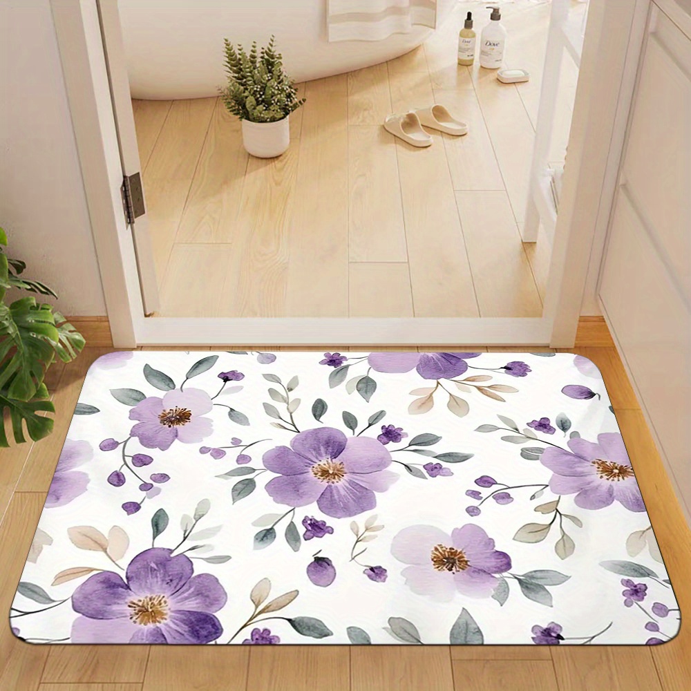 Luxurious Floral Print Doormat - Home Decor Bathroom Ideas review and price
