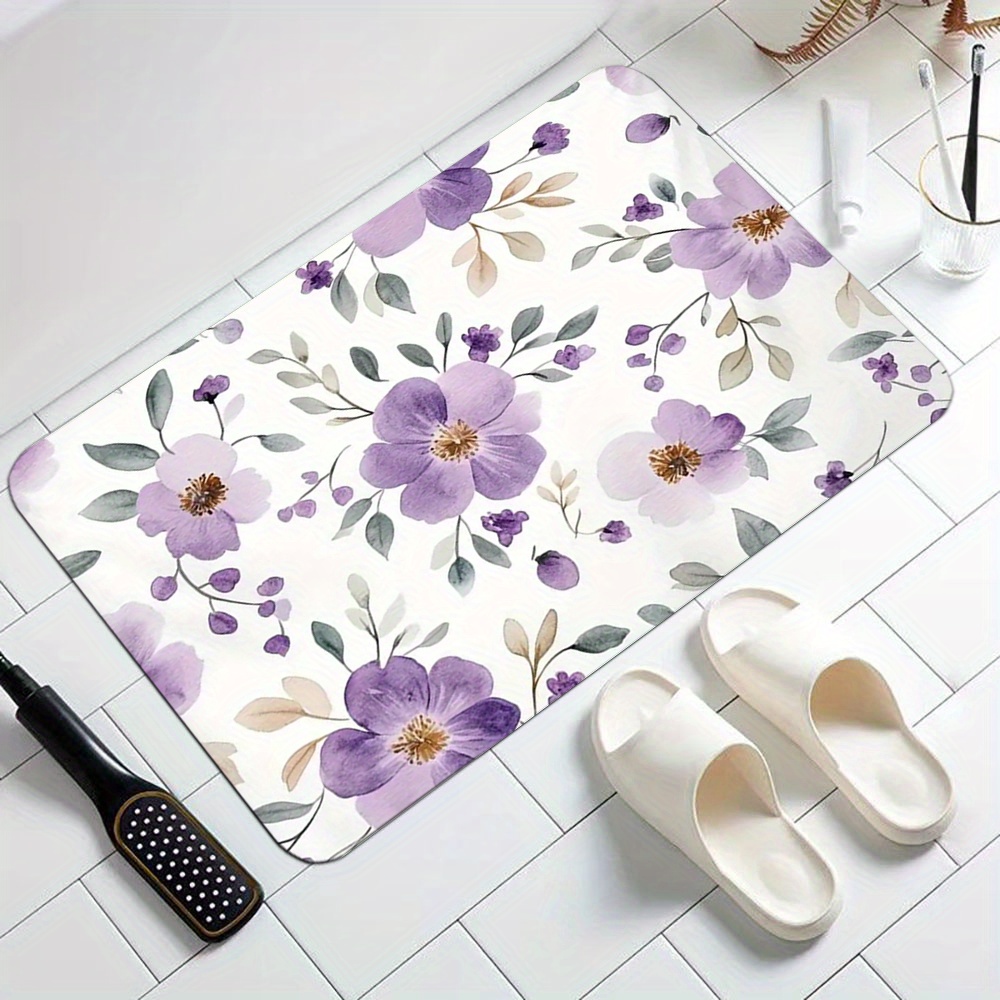 Luxurious Floral Print Doormat - Home Decor Bathroom Ideas review and price