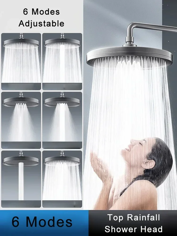 New 6 Modes Big Panel Large Fl - Home Bathroom Taps review and price