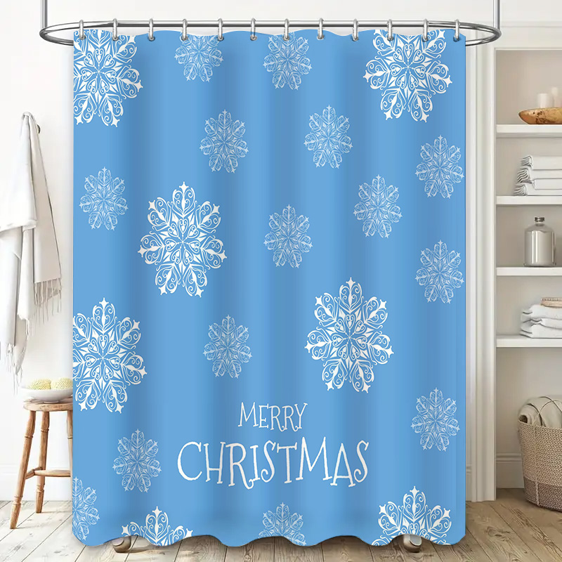 Christmas Shower Curtain Snowf - Home Decor Bathroom Ideas review and price