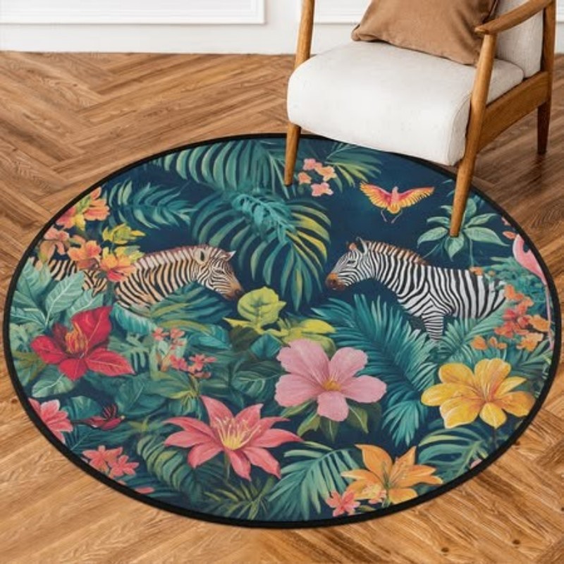 Floral Round Carpet Vintage Oi - Home Made Bathroom Vanity review and price
