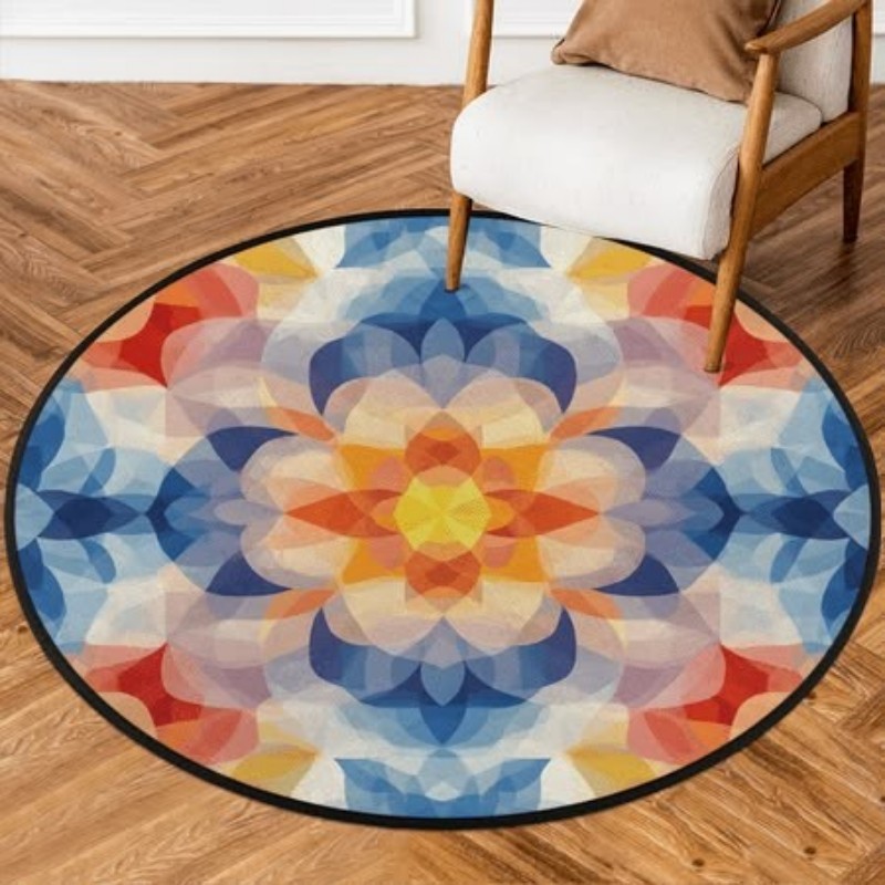 Floral Round Carpet Vintage Oi - Home Made Bathroom Vanity review and price