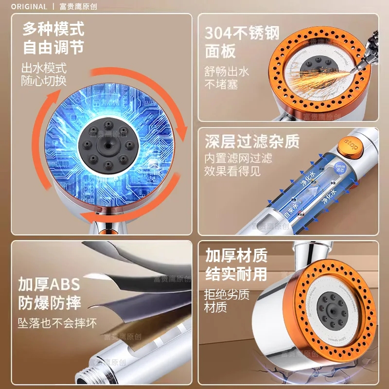 9 IN 1 Large Flow Shower Head  - Home Bathroom Taps review and price