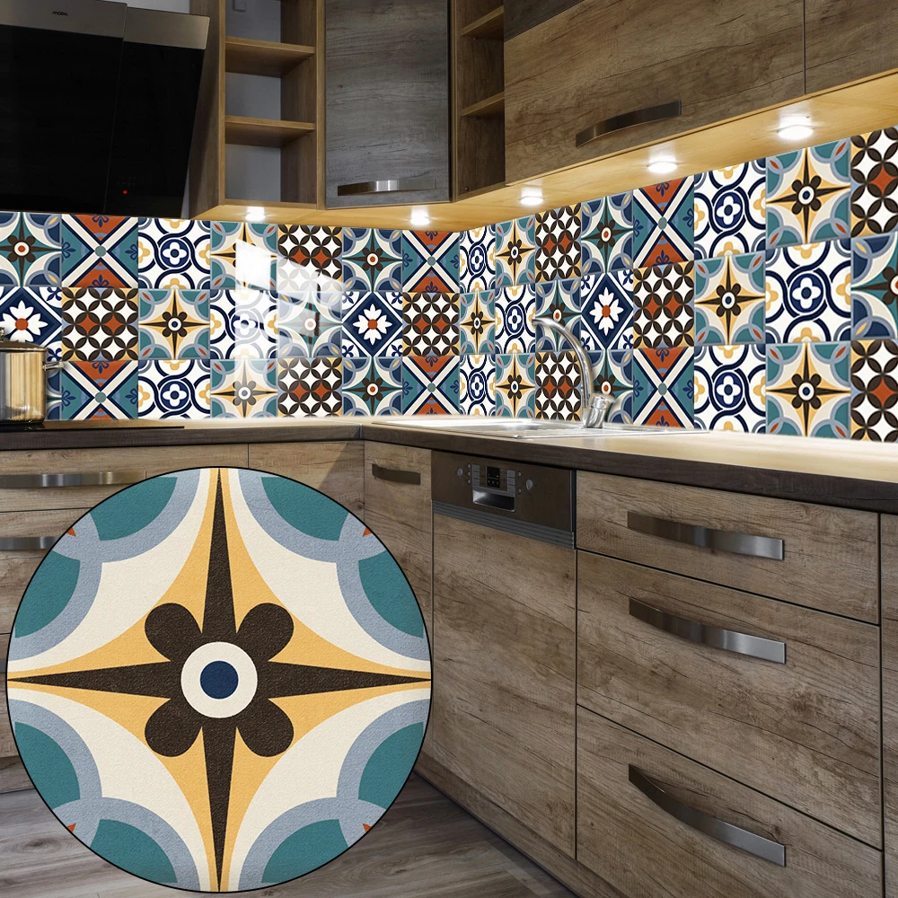 Mexican Style Floral Tiles Wal - Home Bathroom Floor Tiles review and price