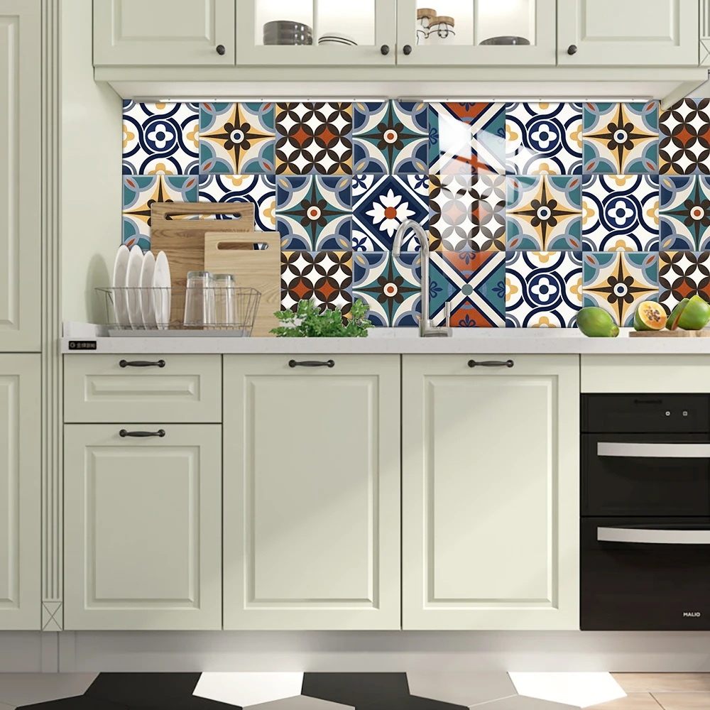 Mexican Style Floral Tiles Wal - Home Bathroom Floor Tiles review and price