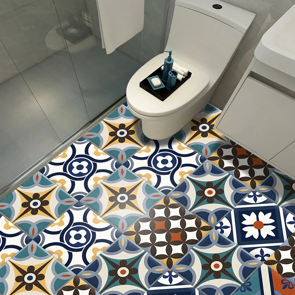 Mexican Style Floral Tiles Wal - Home Bathroom Floor Tiles review and price