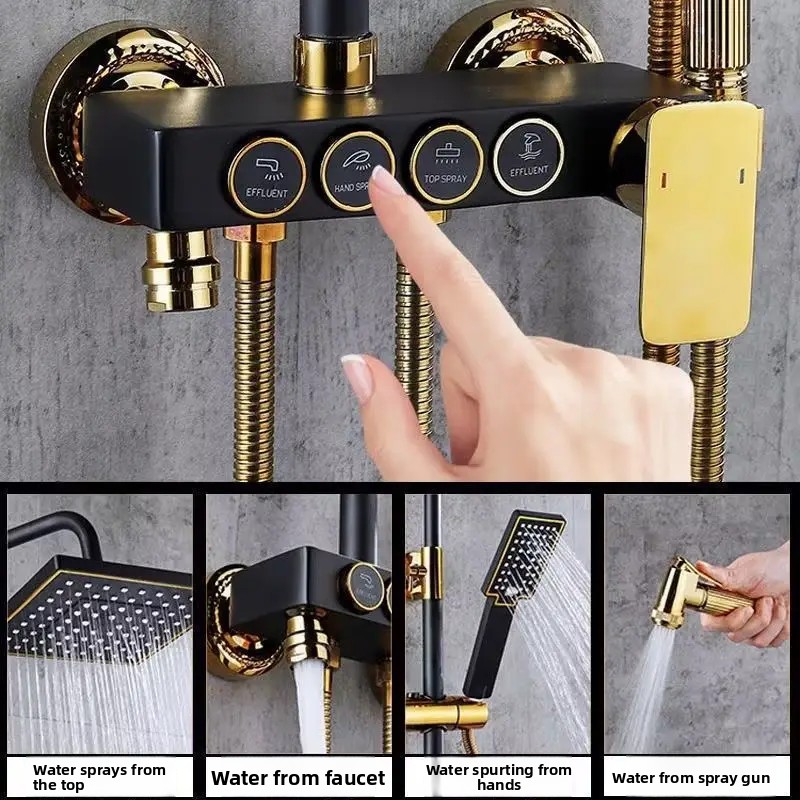 Black Gold Stainless Steel Sho - Home Bathroom Faucets review and price