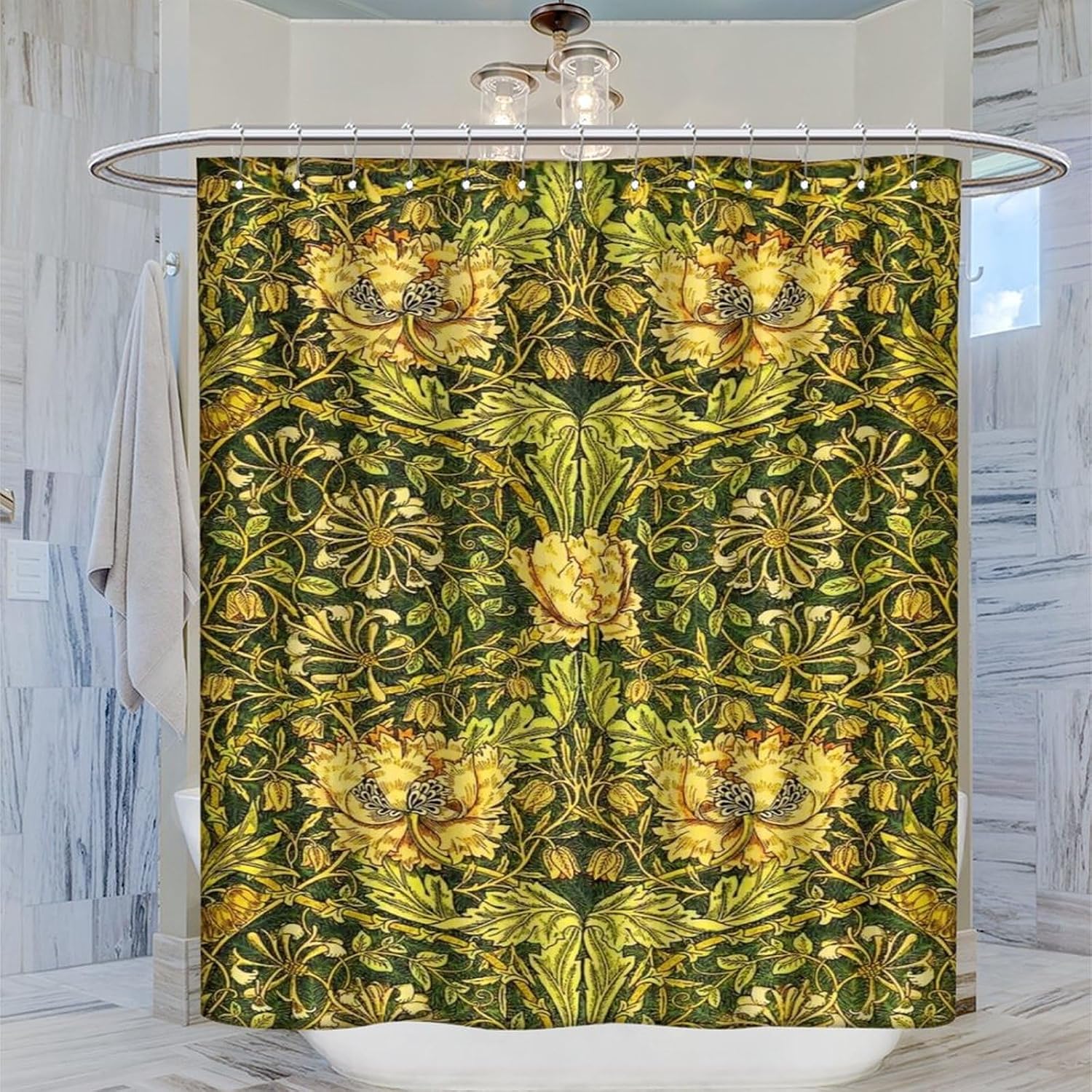 Waterproof Botanical Shower Cu - Home Decor Bathroom Ideas review and price
