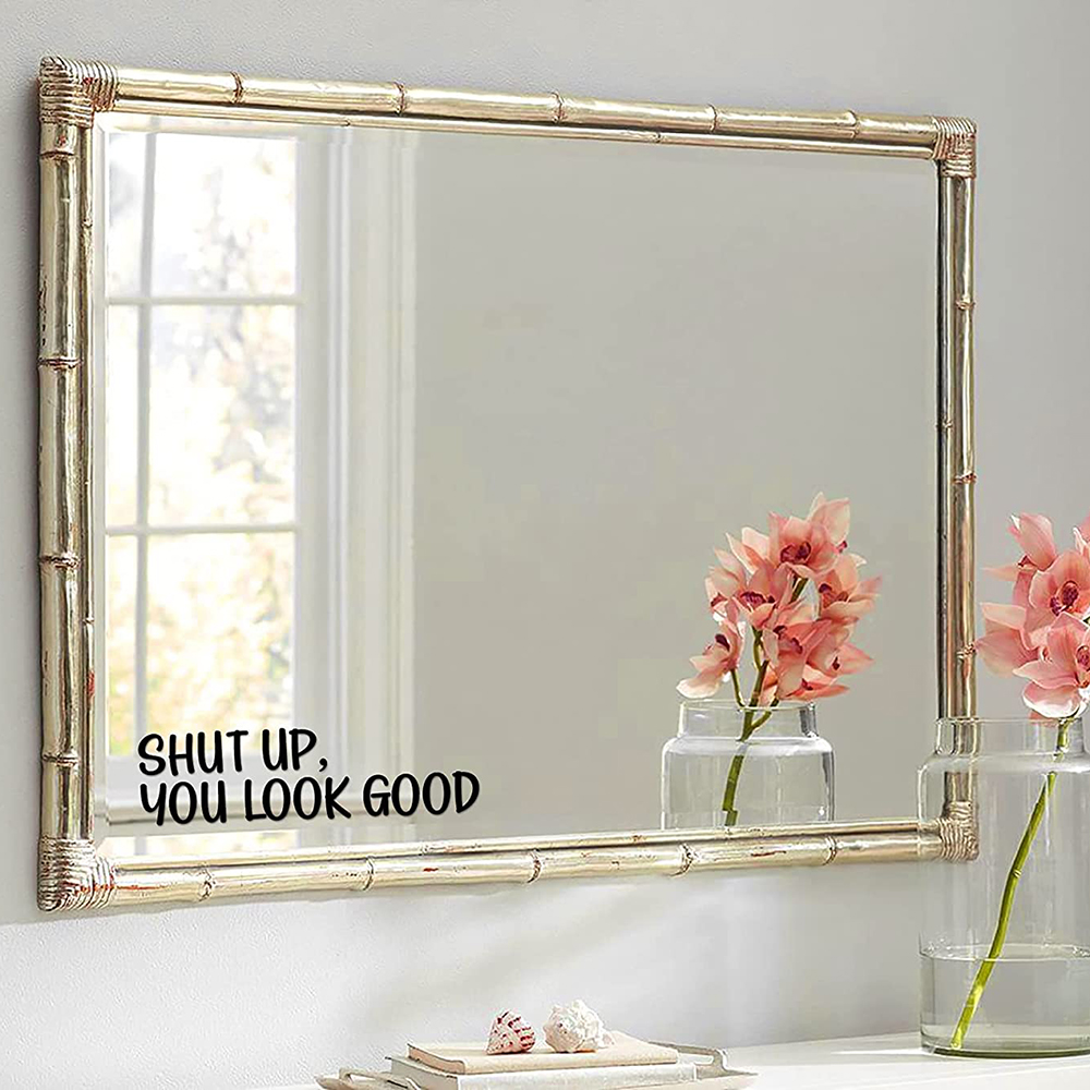 Sh*t UP You Look Good Quote Mi - Home Goods Bathroom Mirrors review and price