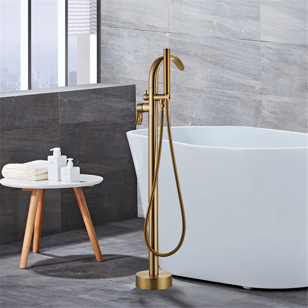 Black Bathtub Faucet Set Floor - Home Bathroom Taps review and price
