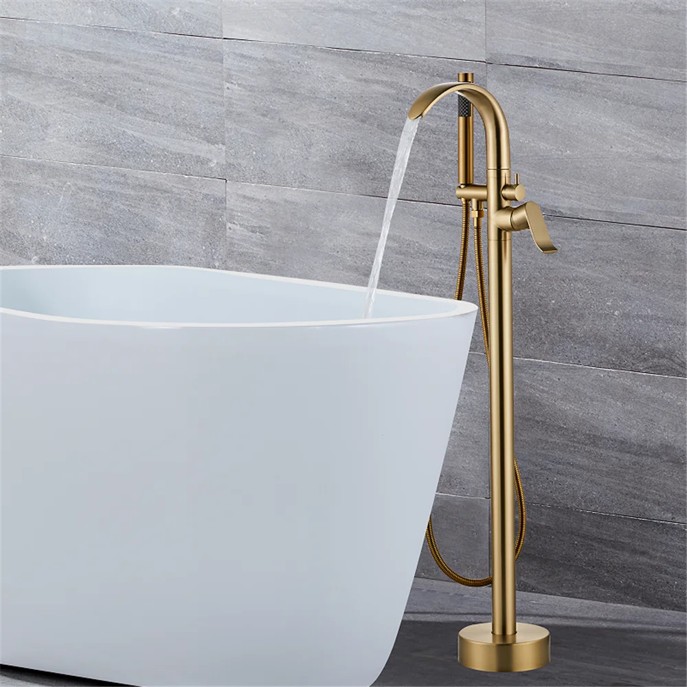 Black Bathtub Faucet Set Floor - Home Bathroom Taps review and price