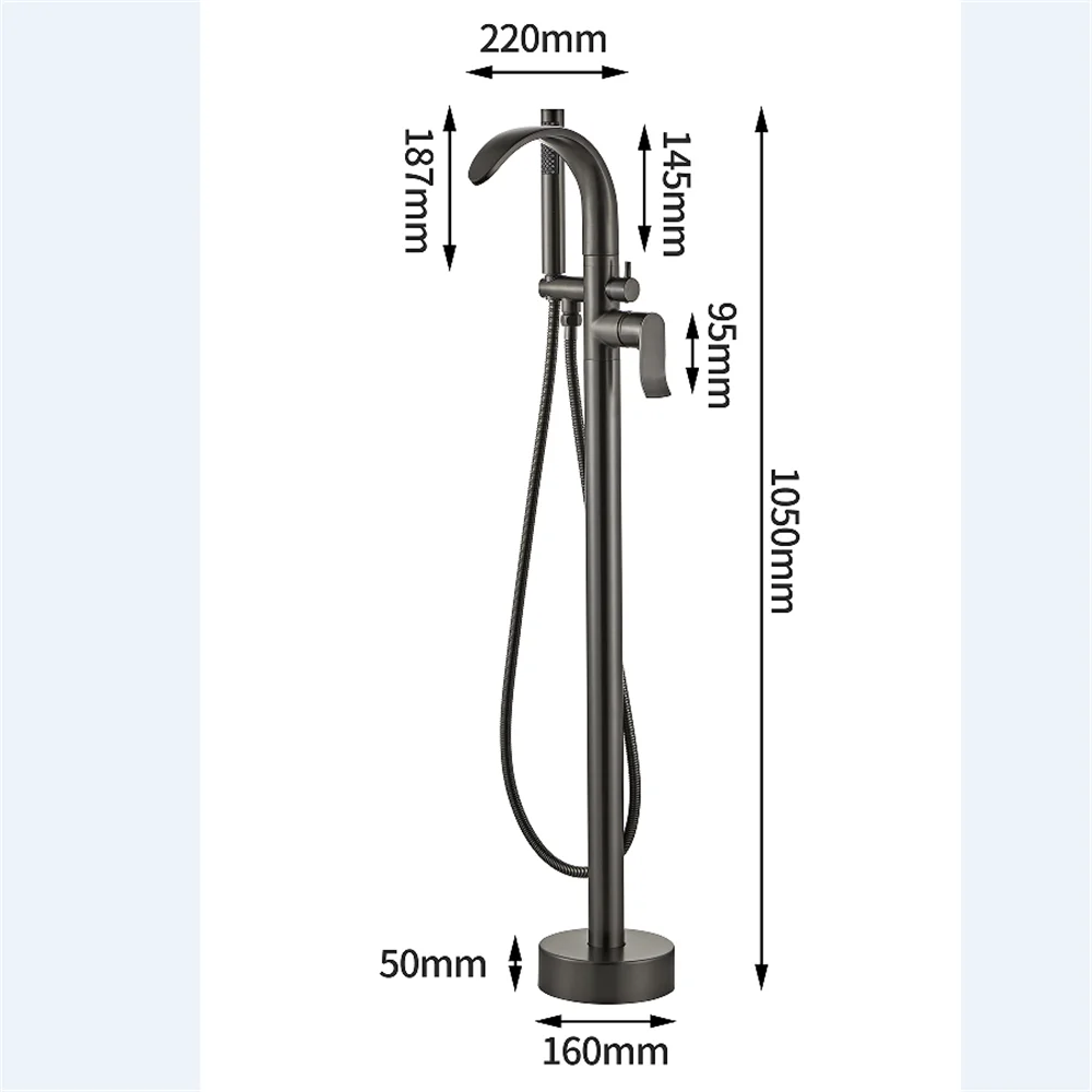 Black Bathtub Faucet Set Floor - Home Bathroom Taps review and price