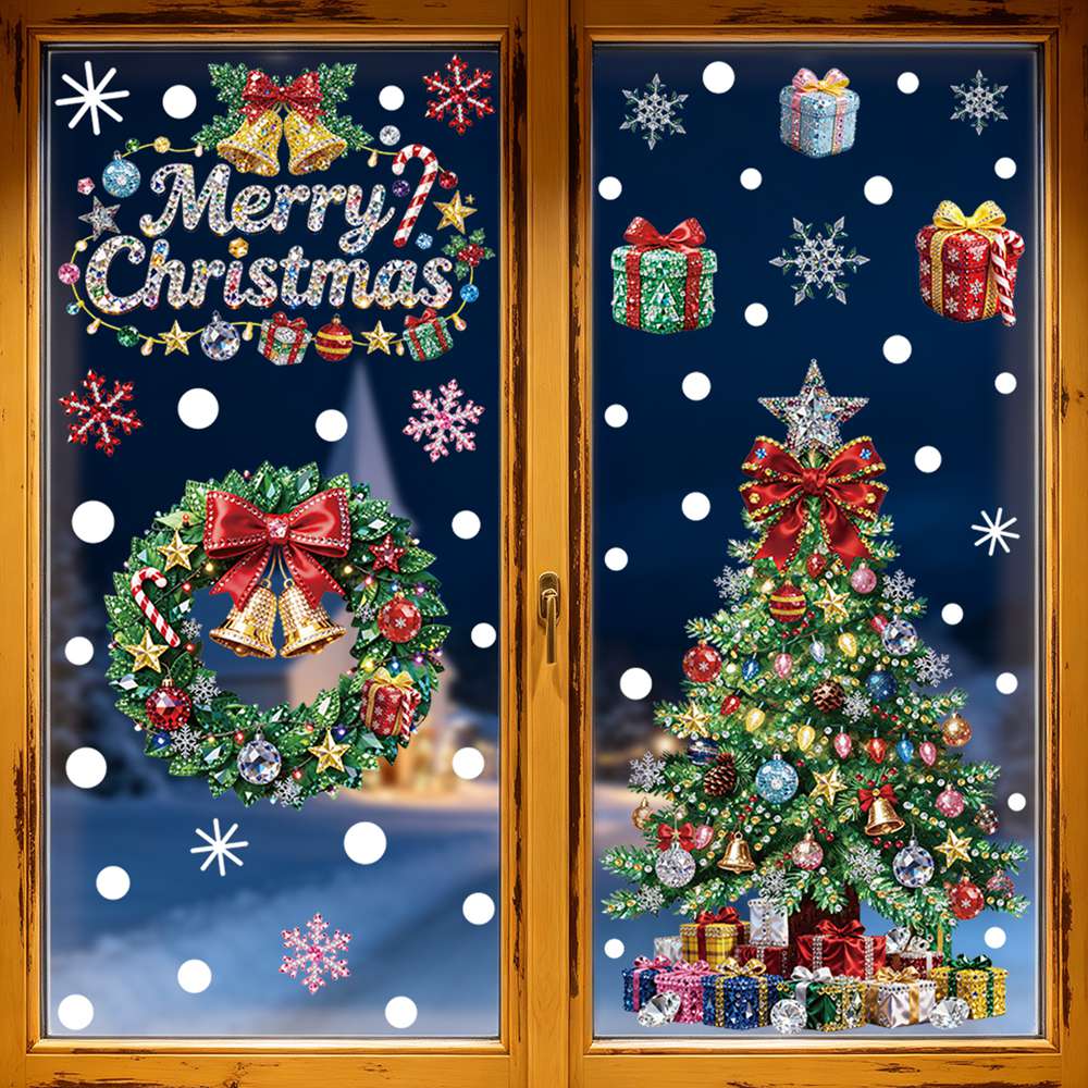 Christmas Tree & Snowman Windo - Home Bathroom Floor Tiles review and price