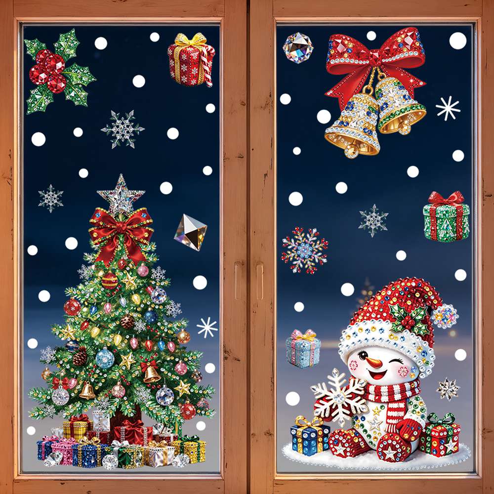 Christmas Tree & Snowman Windo - Home Bathroom Floor Tiles review and price