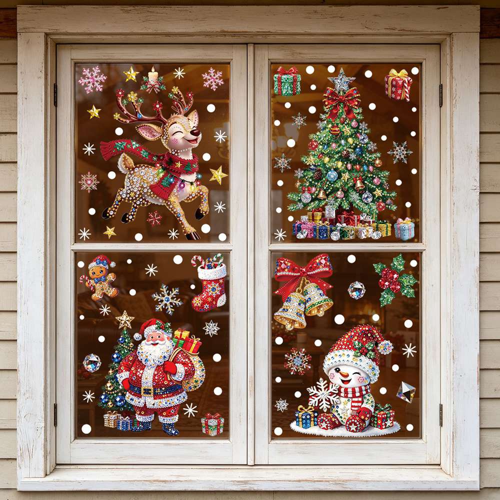 Christmas Tree & Snowman Windo - Home Bathroom Floor Tiles review and price