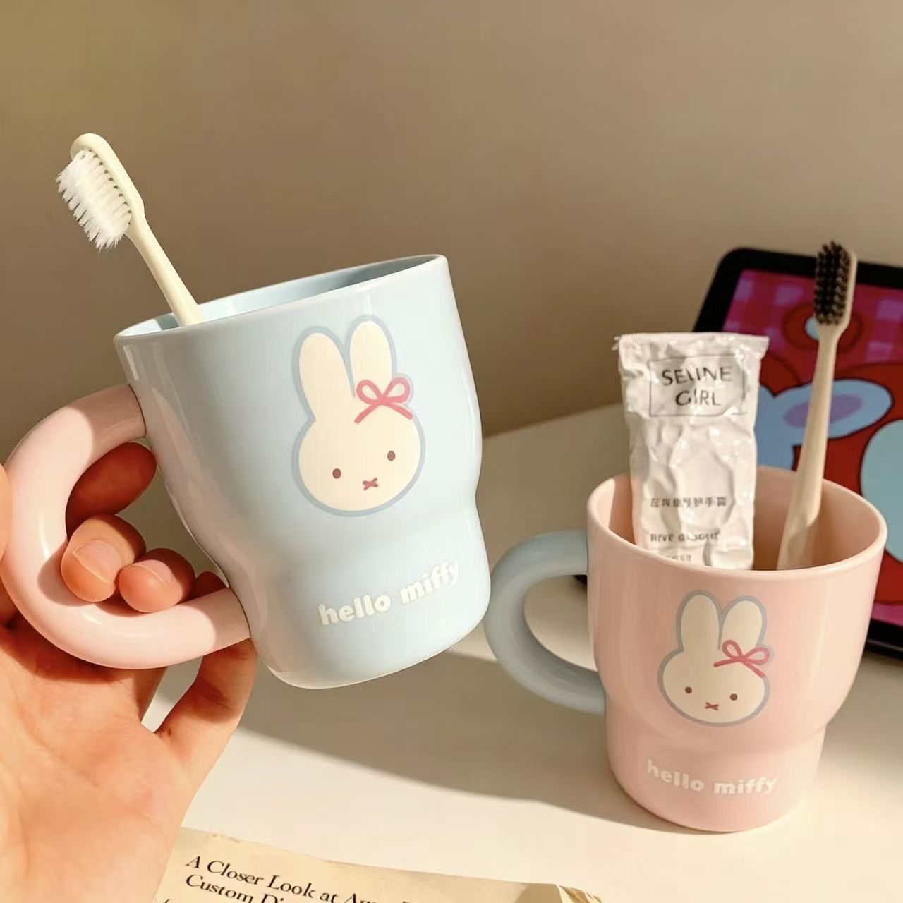 Miffy Rabbit Cartoon Pattern T - Home Bathroom Movie review and price