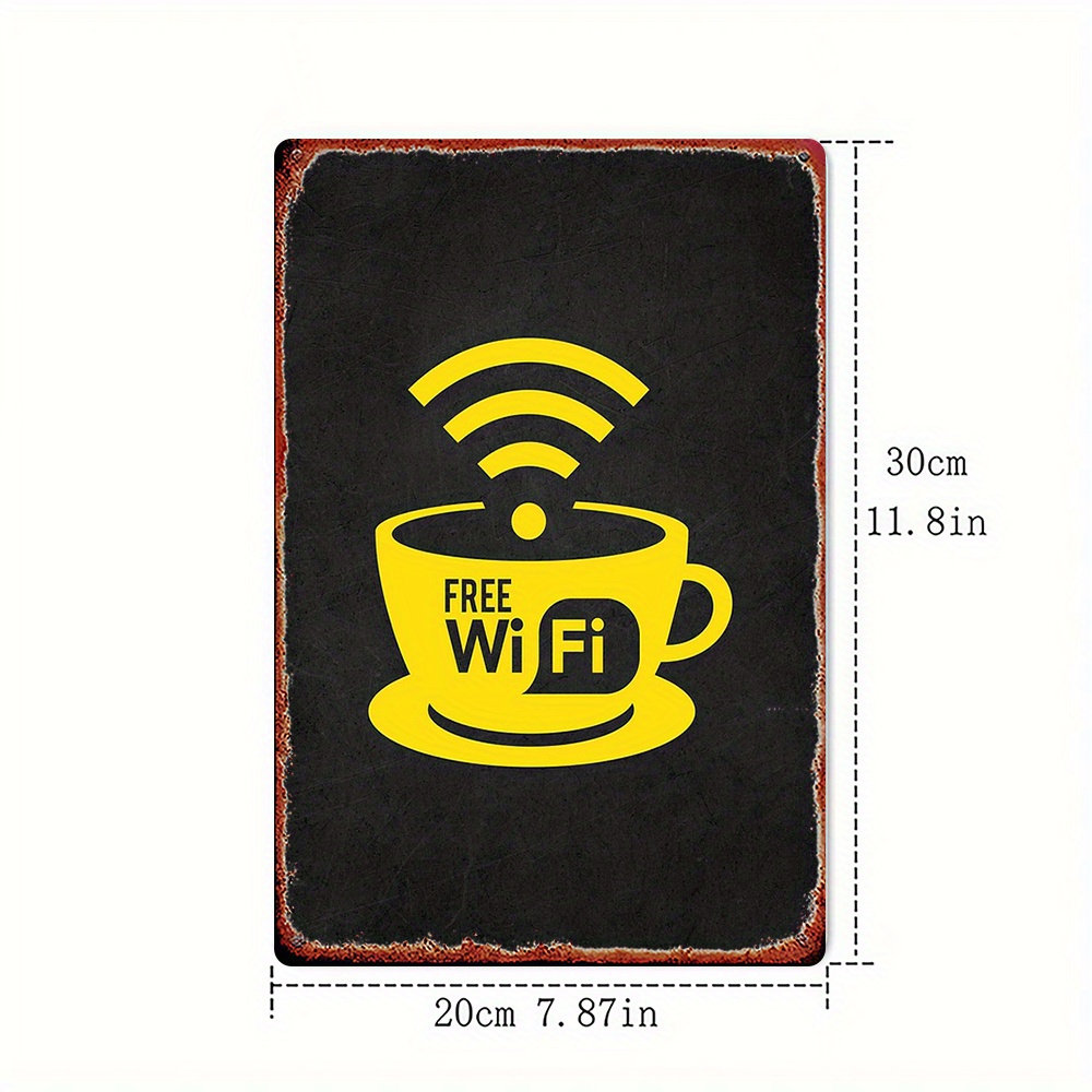 2D Vintage Metal Sign, WiFi Zo - Home Decor Bathroom Ideas review and price