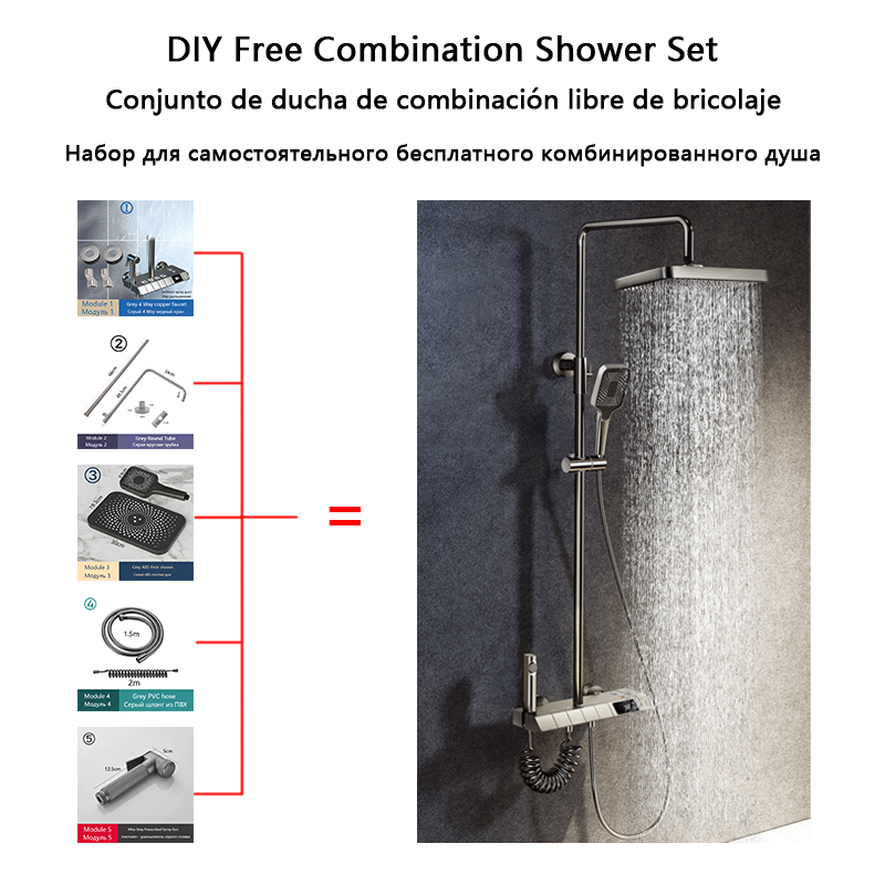 Piano Keys Bathroom Shower Set - Home Bathroom Faucets review and price