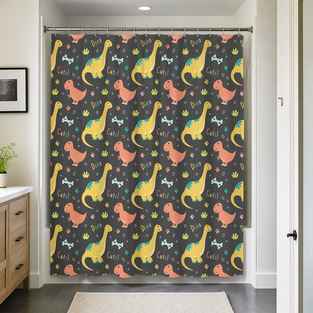 Waterproof Cute Dinosaur Showe - Home Decor Bathroom Ideas review and price