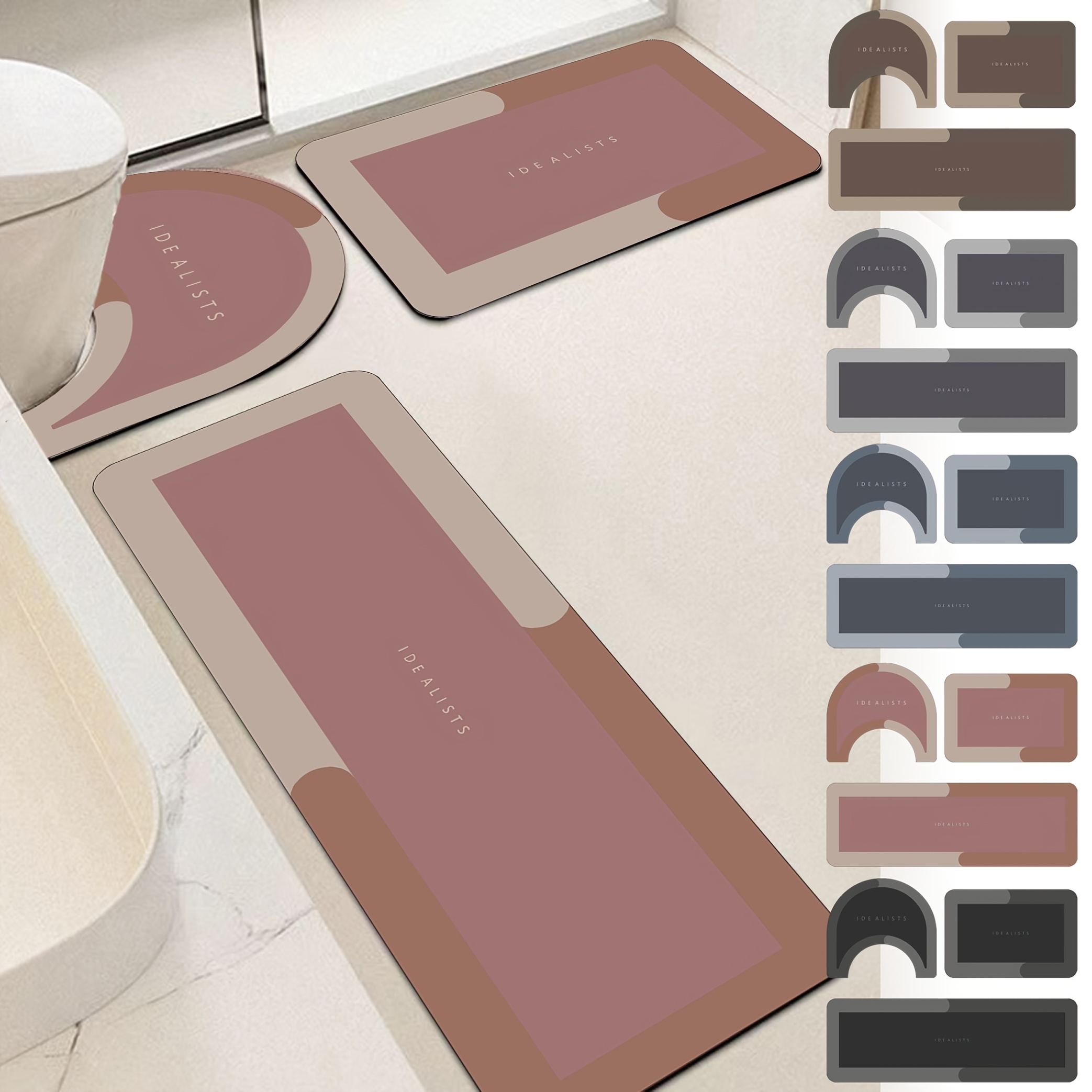 Modern Minimalist Bath Mat Set - Home Made Bathroom Vanity review and price