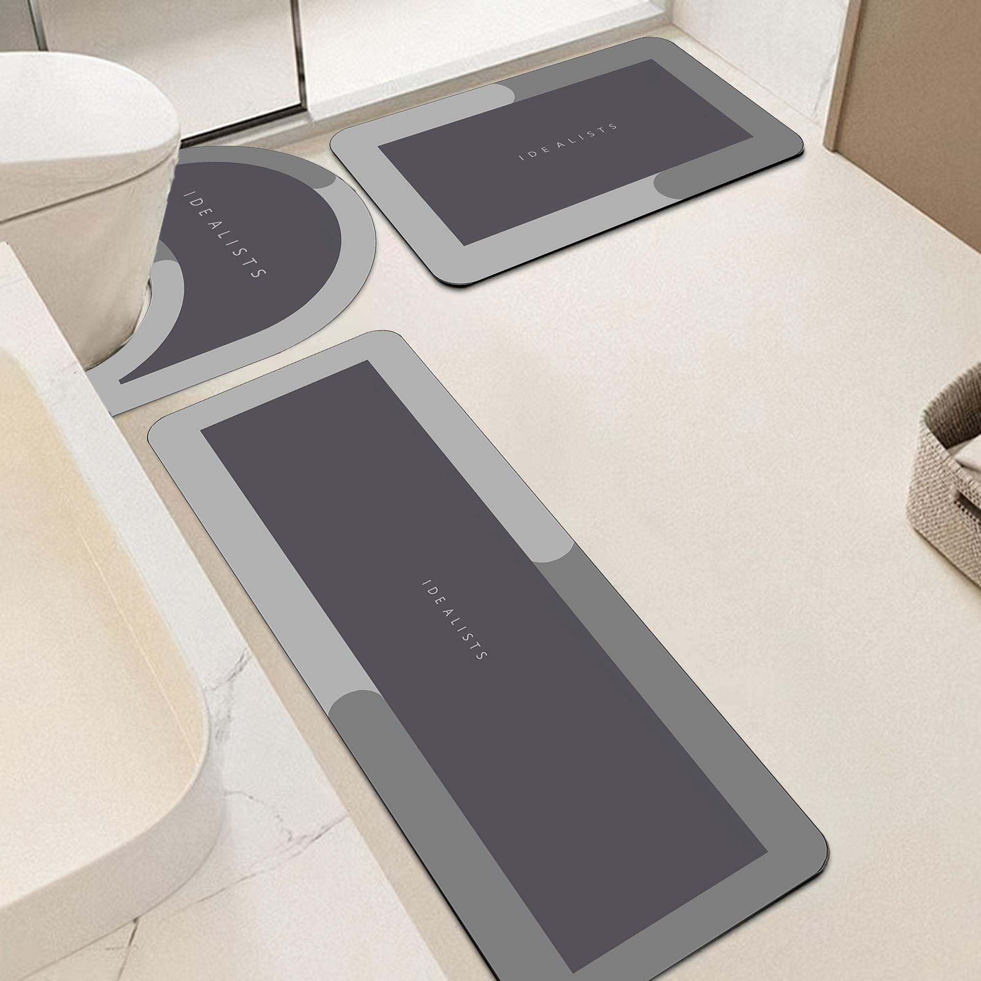 Modern Minimalist Bath Mat Set - Home Made Bathroom Vanity review and price