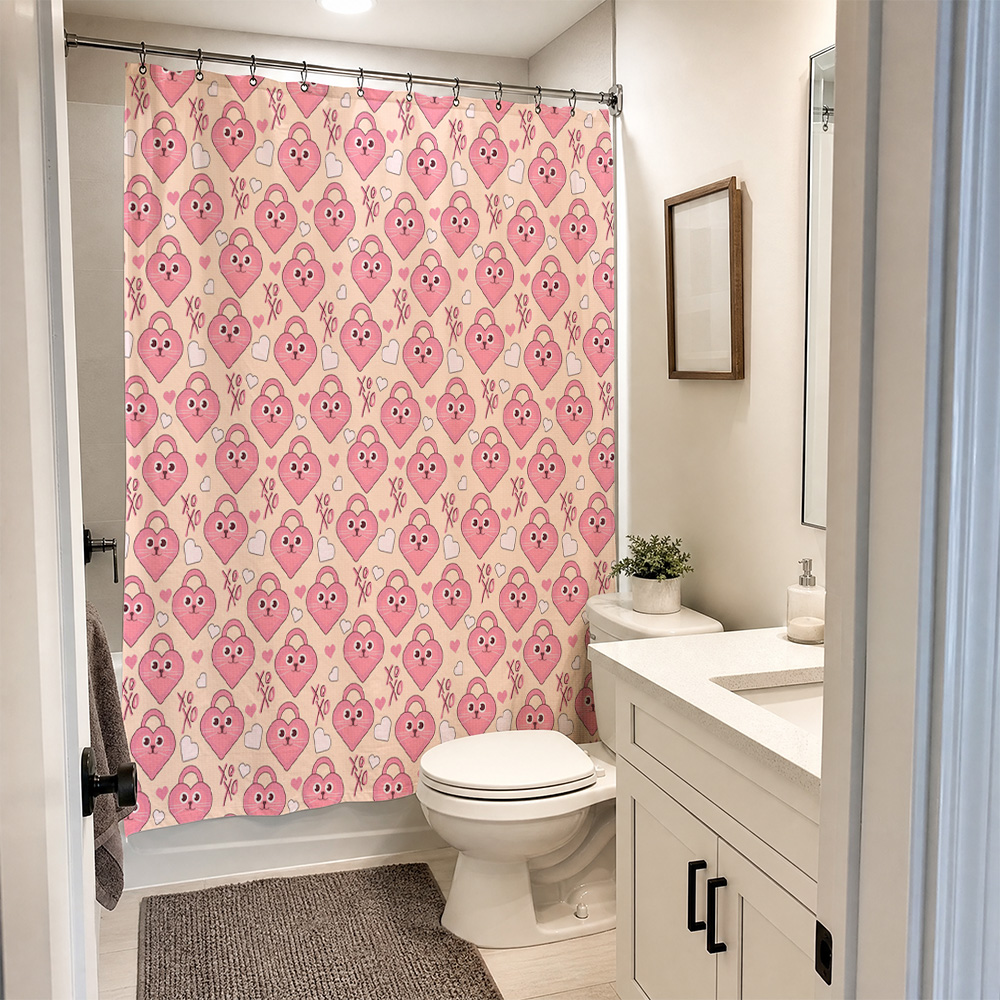 Adorable Pink Hearts Pattern S - Adorable Home Bathroom Ideas review and price