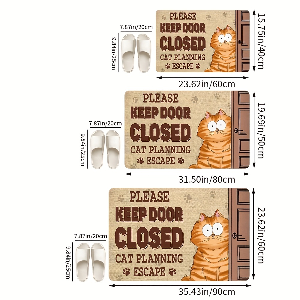 1pc Escape‑Planning‑Cat Print  - Home Bathroom Plan review and price